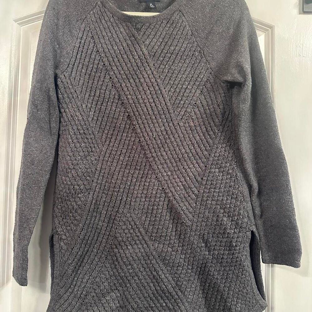 Lands-end Women's Grey and Silver Jumper